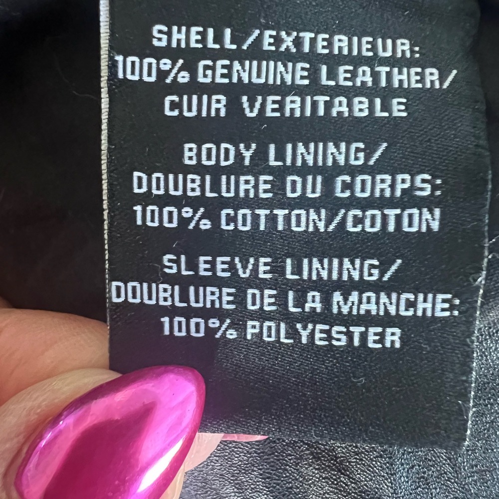 7 for all Mankind Size Small Black Leather Moto Jacket - Picture 11 of 11